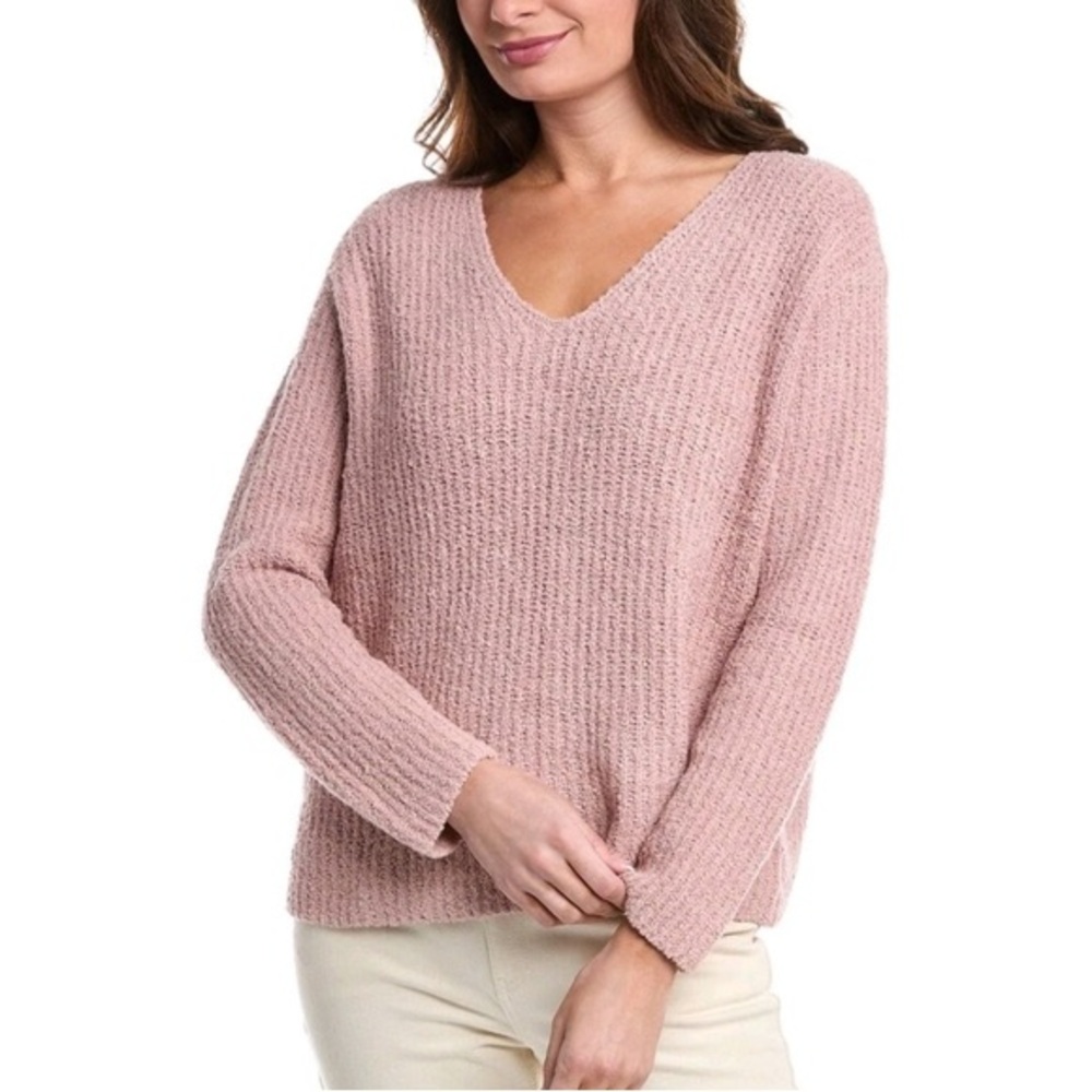 Eileen Fisher Woman Size XL V-Neck Organic‎ Cotton & Cashmere Blend Sweater